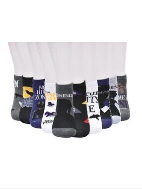 Wednesday Addams Family 10 Pairs Low Cut Ladies Women Socks